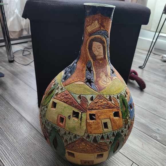 hand painted vintage vase - Picture 1 of 5